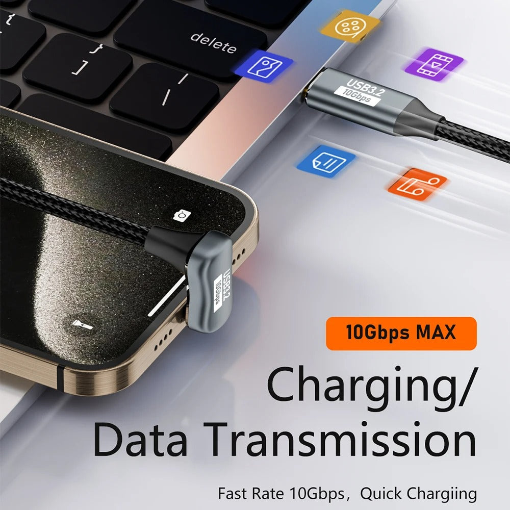0.5m USB 3.2 Gen 2 10Gbps Data Transfer Cable Type-C Male to Male Charging Audio Cable 0.5m USB 3.2 Gen 2 10Gbps Data Transfer Cable Type-C Male to Male Charging Audio Cable